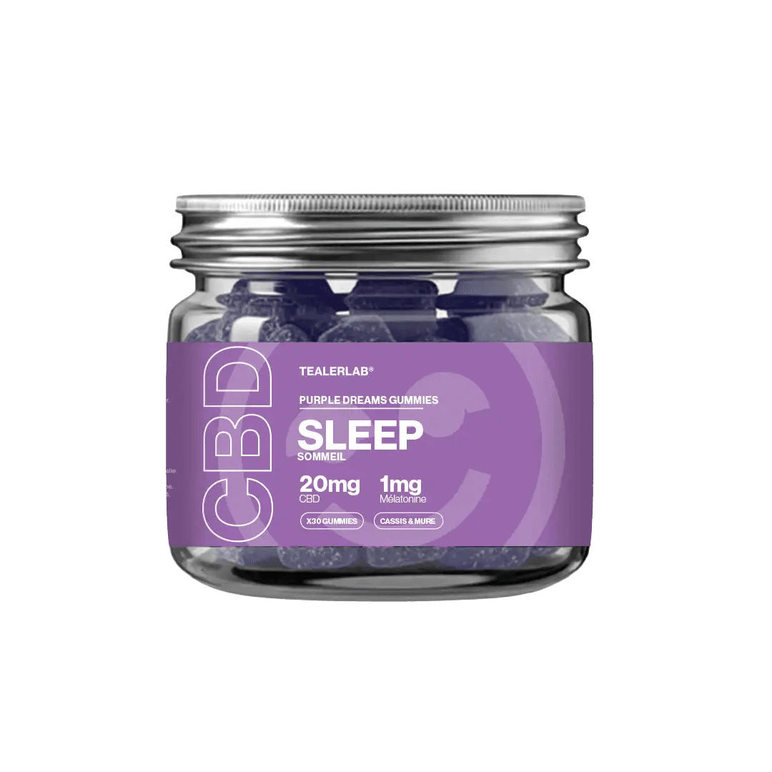 TealerLab Sleep CBD Gummies with Melatonin 300mg - Blackberry Flavor 30pcs