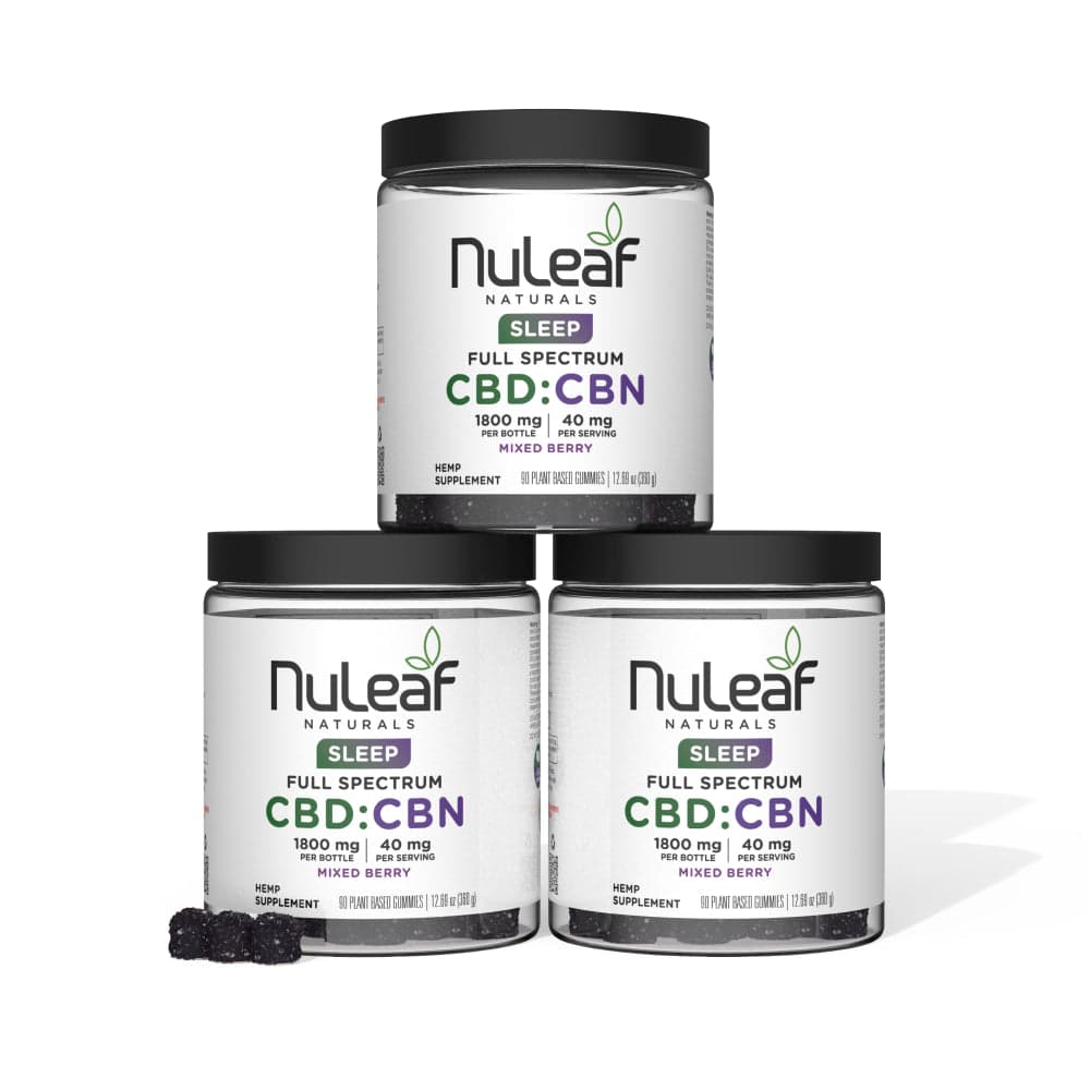 NuLeaf Naturals CBD CBN Sleep Gummies - 3:1 Formula 20mg