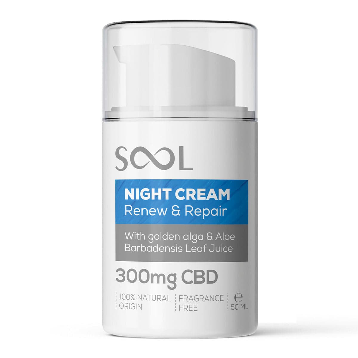 Night Facial Cream Renew & Repair 300mg CBD 50ml